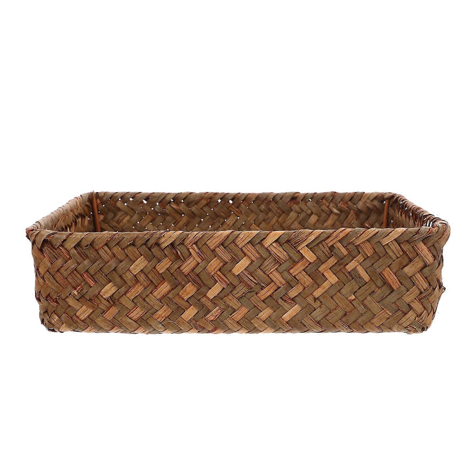 Multifunctional Grass Basket For Household Users With Silverware And Chopstick Storage Convenient Organization 3Pcs