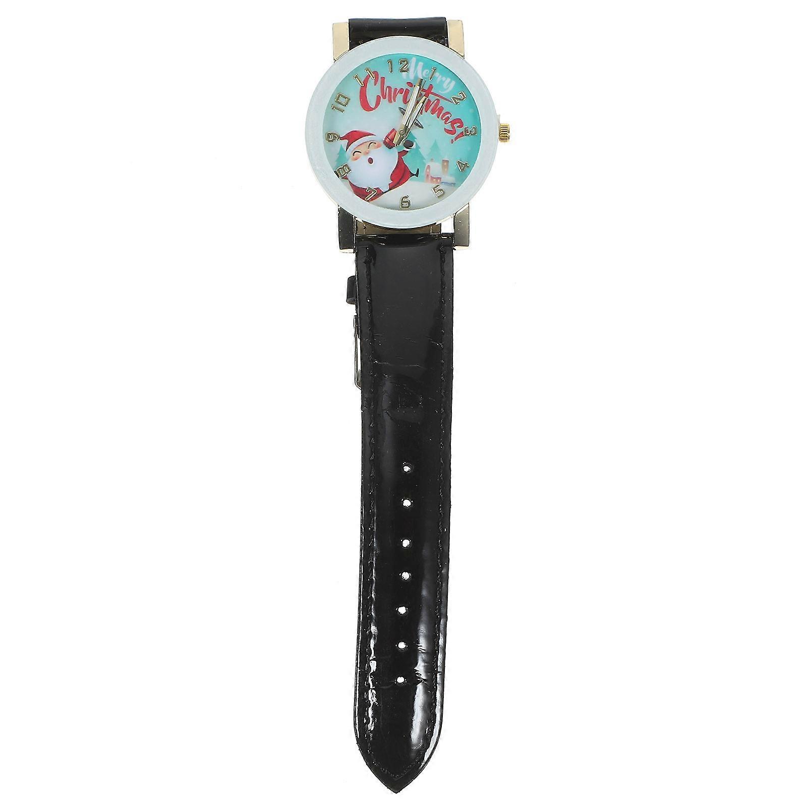 Wrist Watch for Men Cartoon Pattern Quartz Watch with Belt 2Pcs