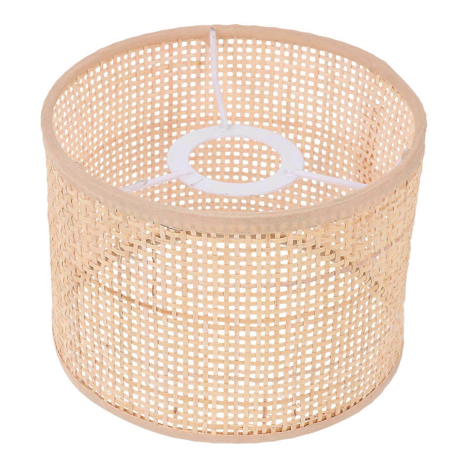 Light Brown Weaving Craft Lampshade Decor for Lighting with 4Pcs Set