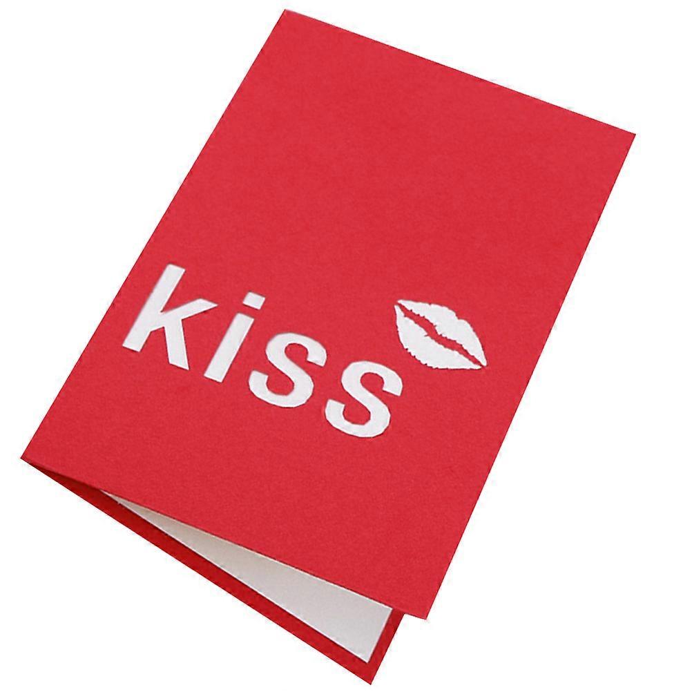 Valentine's Day Greeting Red Lip Handmade for 2Pcs