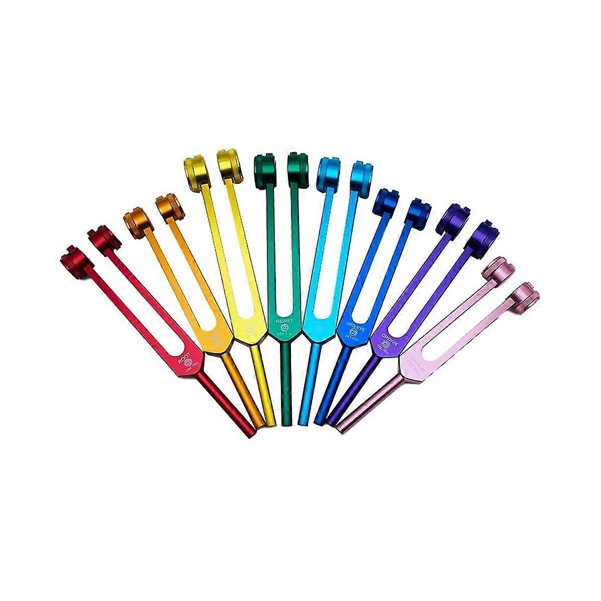 The Colored Chakra Tuning Forks Are Used In Healing To Keep The Body, Mind And Spirit In Perfect Harmony
