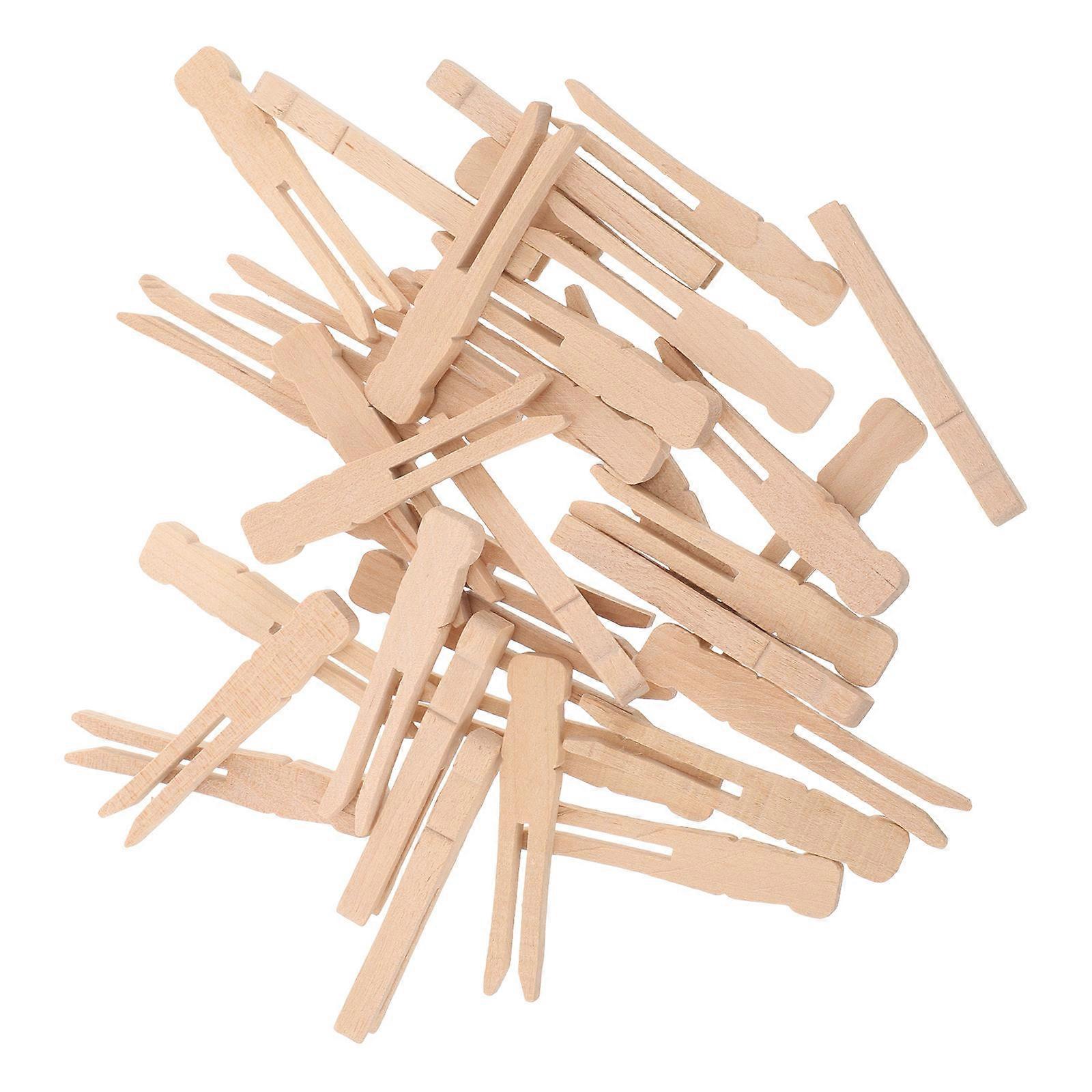 Clothespins For Home Laundry And Crafts Round Shape Material 100Pack