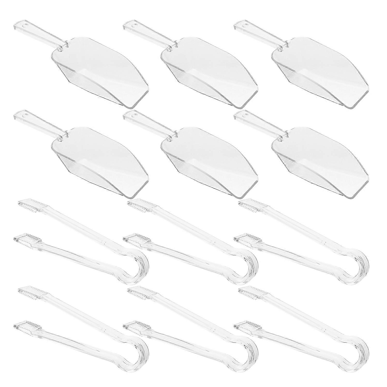 Ice Scoop for Freezer Kitchen Serving Scoop with Tongs Set 12Pcs