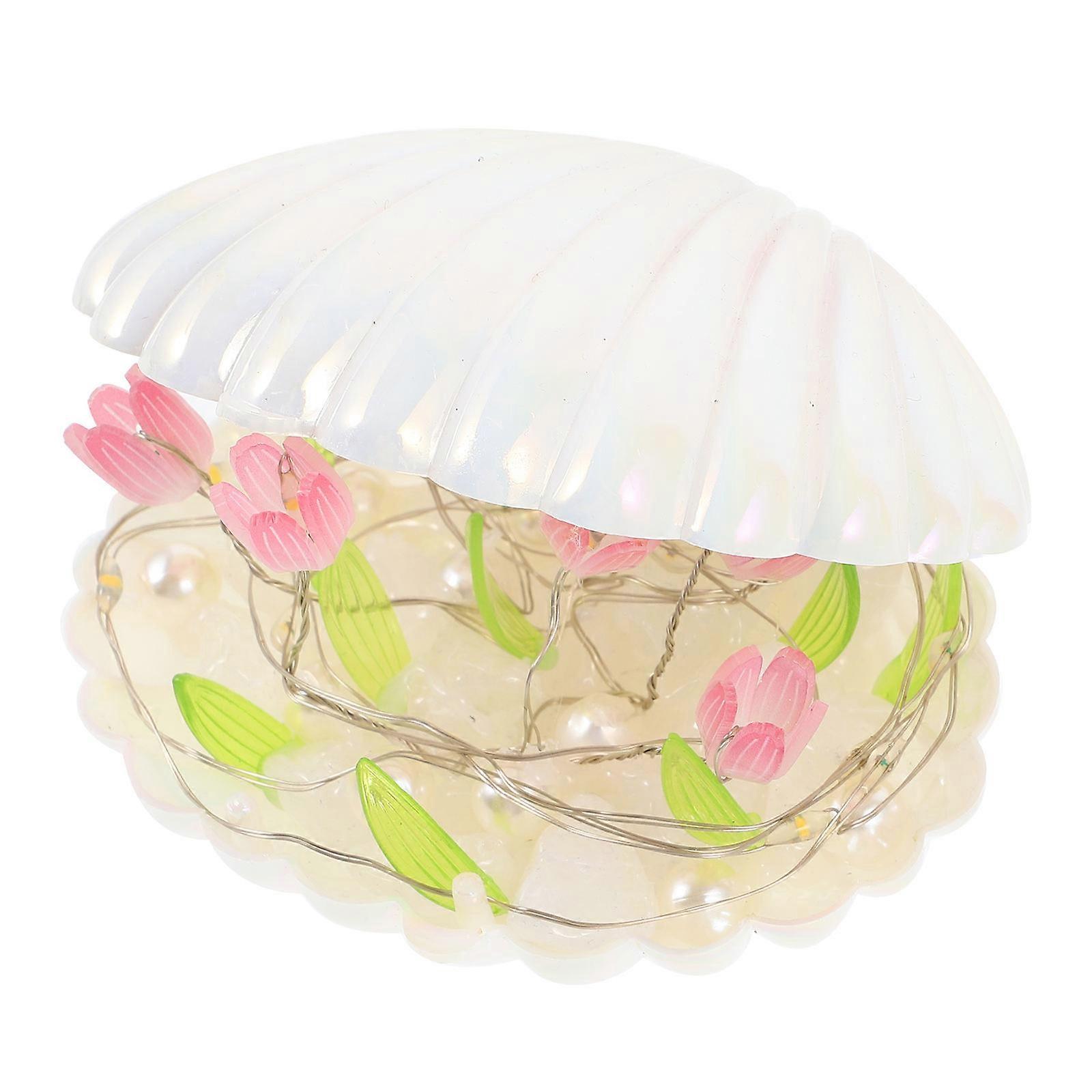 Shell Tulip Lamp Handmade Night Light for Decor 1Set Tulip Night Lamp