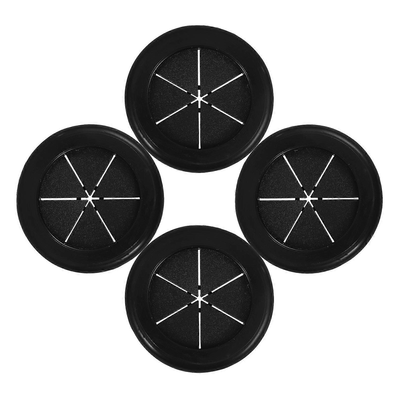 Flexible Desk Grommet Black Rubber Dual Sided Cable Protector 20Pcs