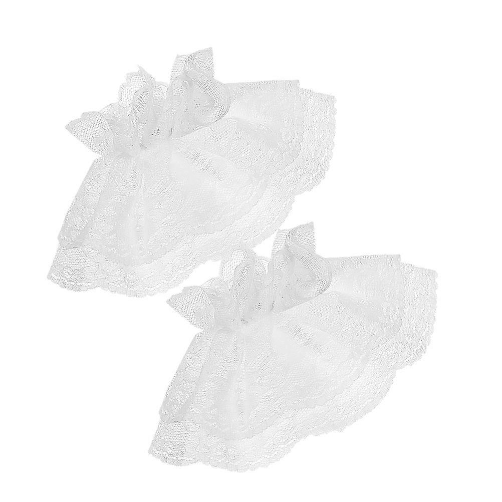 Wrist Cuffs Lace Lolita Decoration for Decoration 1Pair White Fashion Sleeve