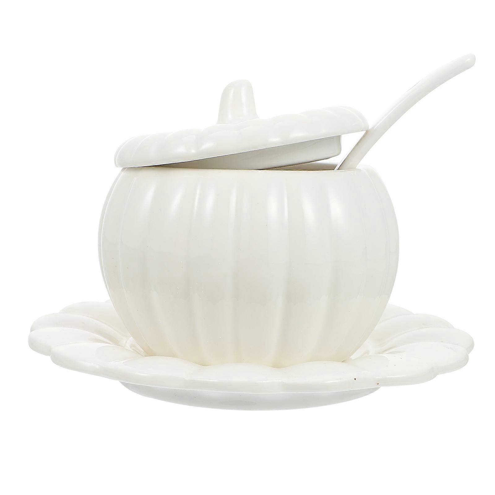 Pumpkin Bowl Ceramic Steamed Can Decorative Food Container 4Sets