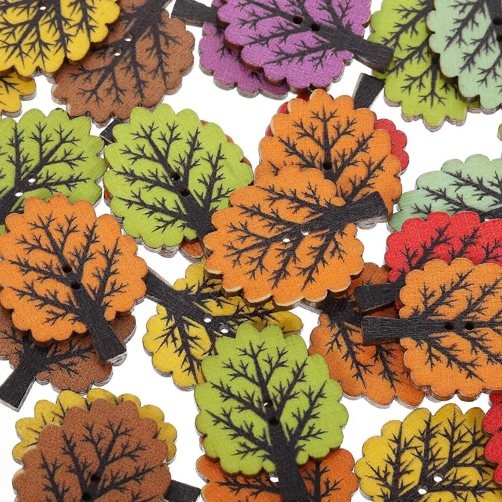 Coat Buttons 300 Pcs Wooden Flat Buttons For Crafters Clothing Decoration Assorted Color All-match Style
