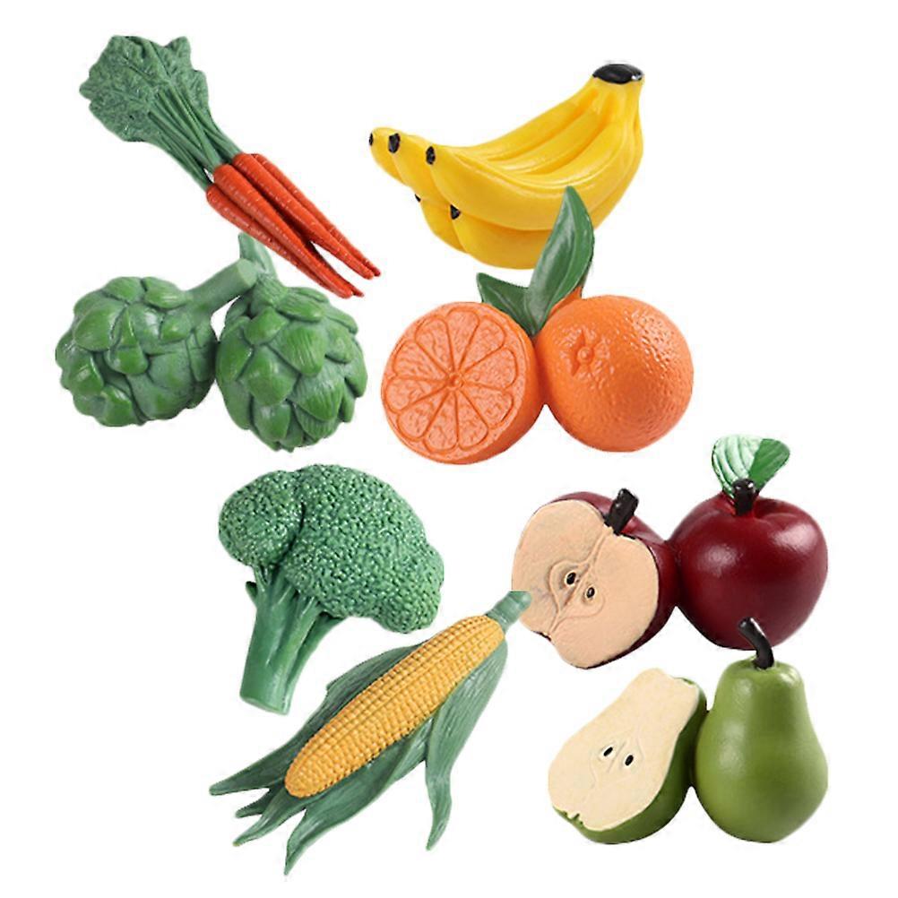 Mini Artificial Vegetables and Fruits for Decoration 32Pcs Assorted Color Plastic Models