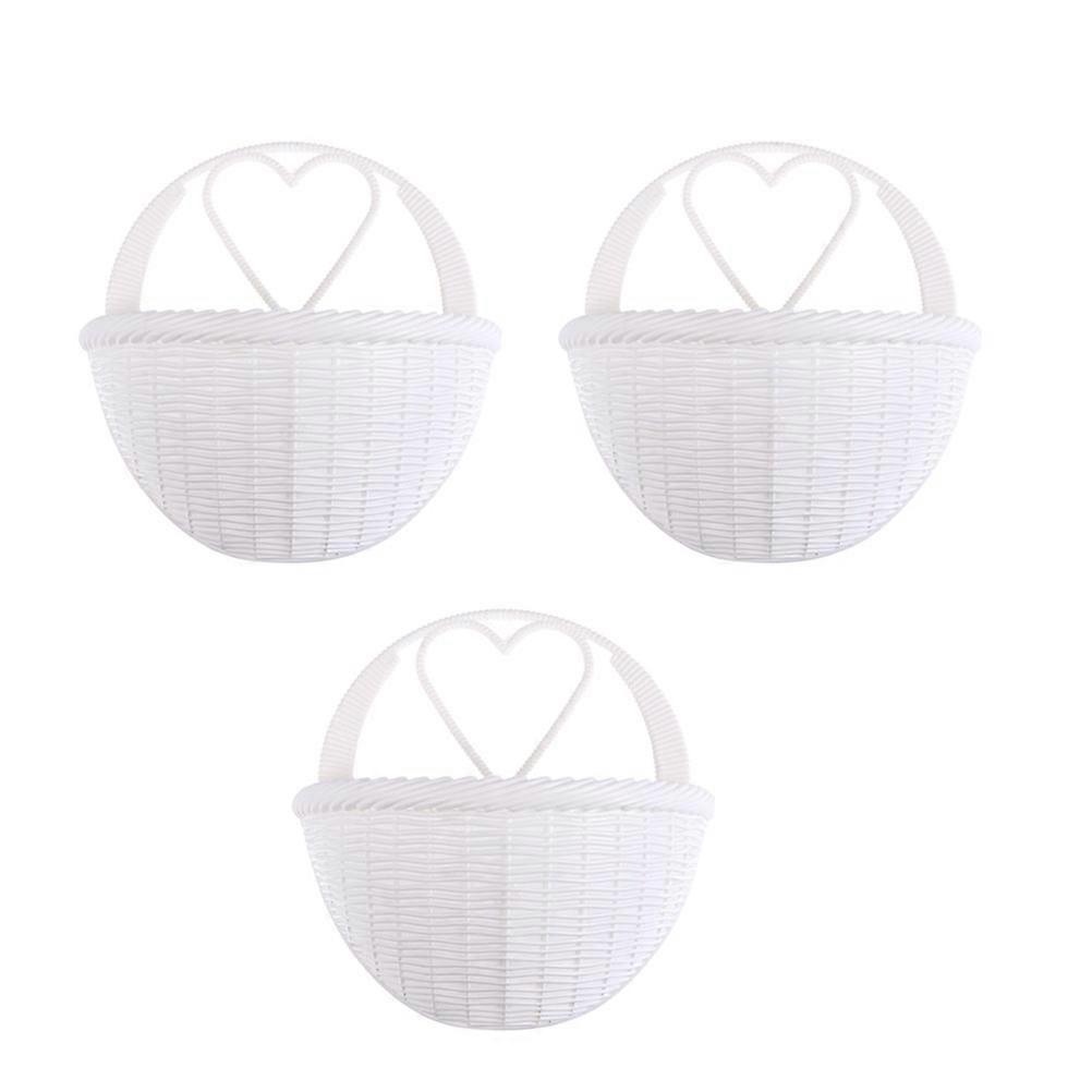 Wall Mount Plant Basket Plastic for Home Decoration 9Pcs Set