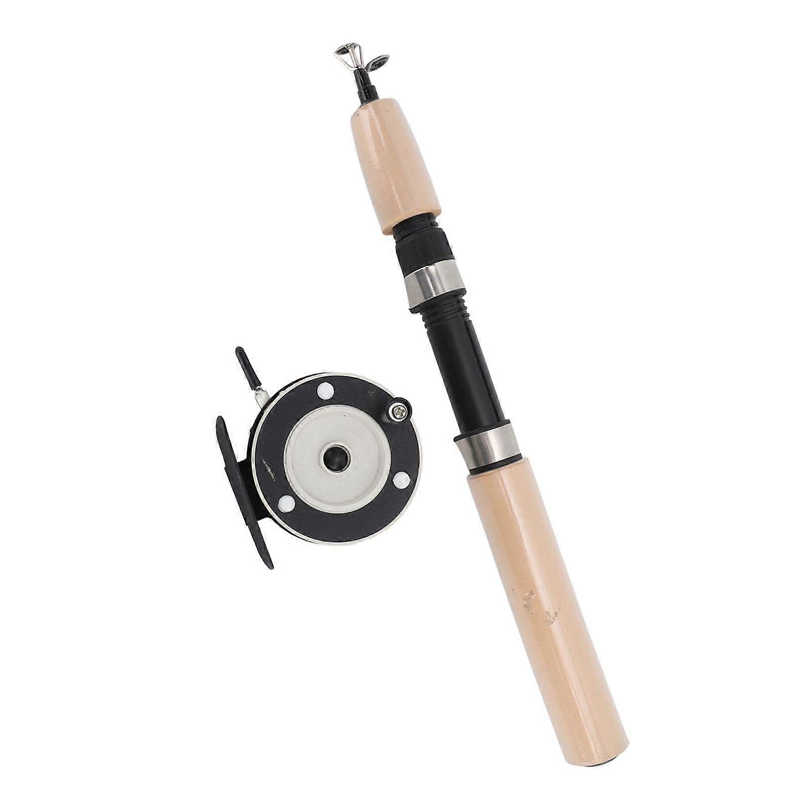 65cm Ice Fishing Rod Reel Combo Set Smooth Rotation Comfortable Grip Non Slip Spinning Ice Fishing Combos for Trout Walleye Perch