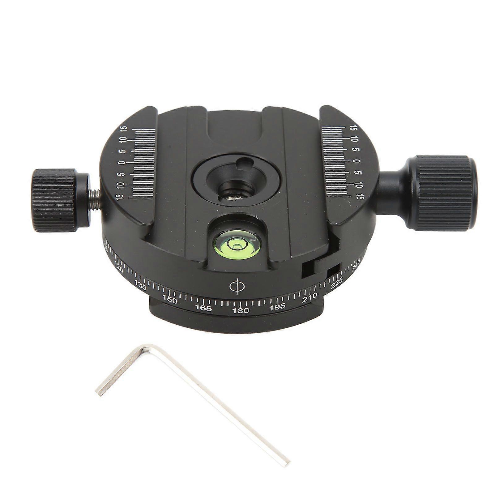 Camera Quick Release Plate Clamp Camera Adapter Plate 360 Degree Panorama Rotation for Camera Tripod Head QJ08