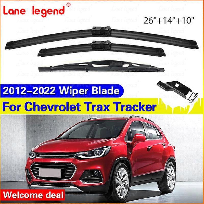 Applies to 26" 14" 10" Front Rear Windshield Windscreen Wiper Blades For Chevrolet Trax Tracker 2012-2022 2021 2020 2019 2018 2017 2016