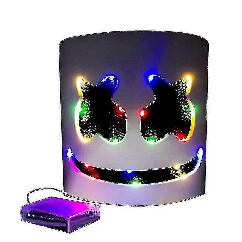 マシュメロ Led マスク DJ コスプレヘルメット マシュメロ コスチュームマスク ライトアップ Led マスク パーティー コスプレマスク