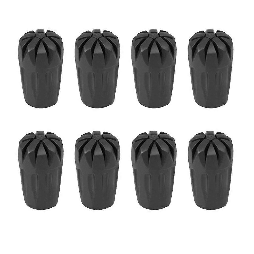 Trekking Cane Protector Rubber Tip for Hiking Pole 32Pcs Black Accessories