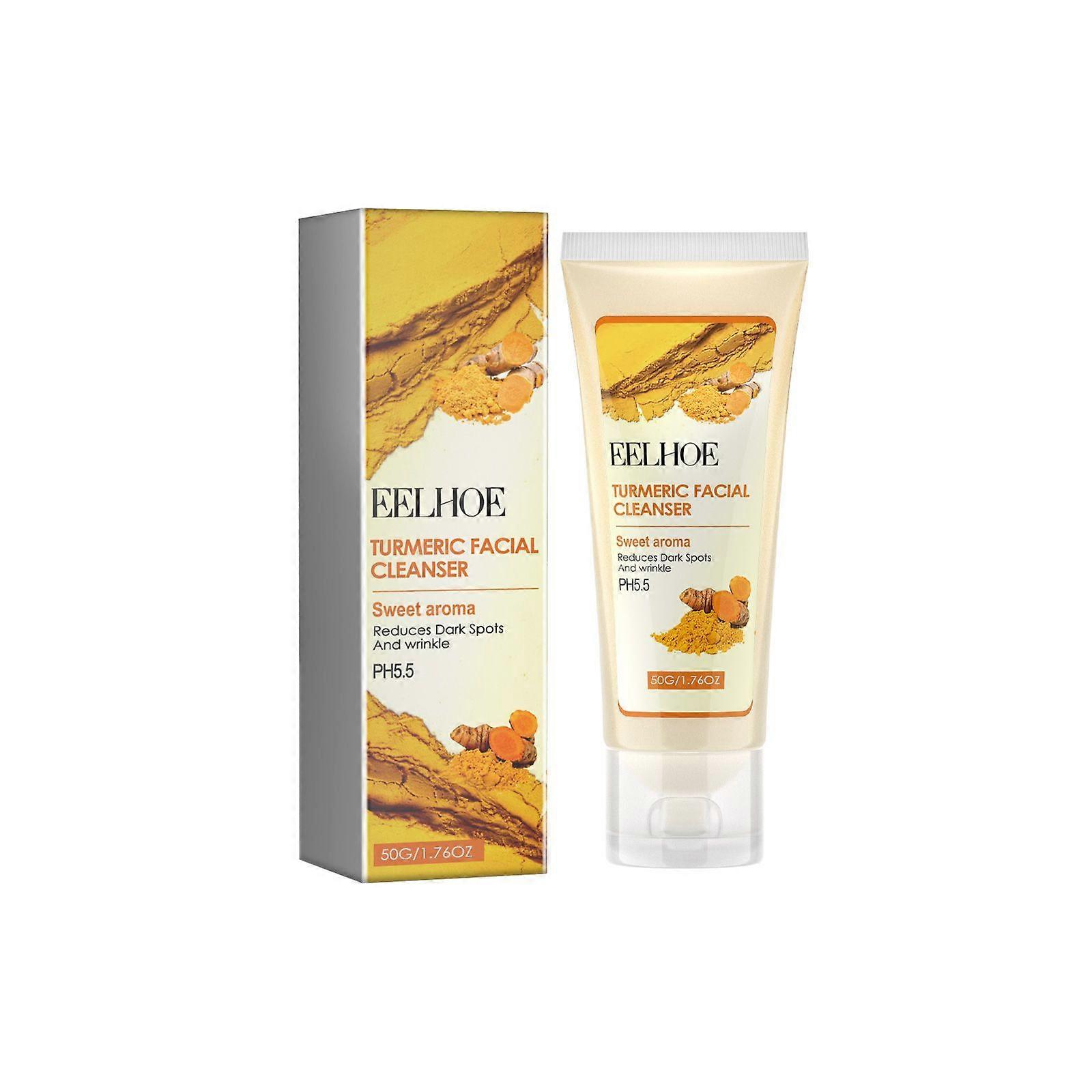 EELHOE Turmeric Facial Cleanser Deeply Cleanses And Repairs The Skin Barrier, Hydrates, Moisturizes, Brightens And Makes The Skin Tender