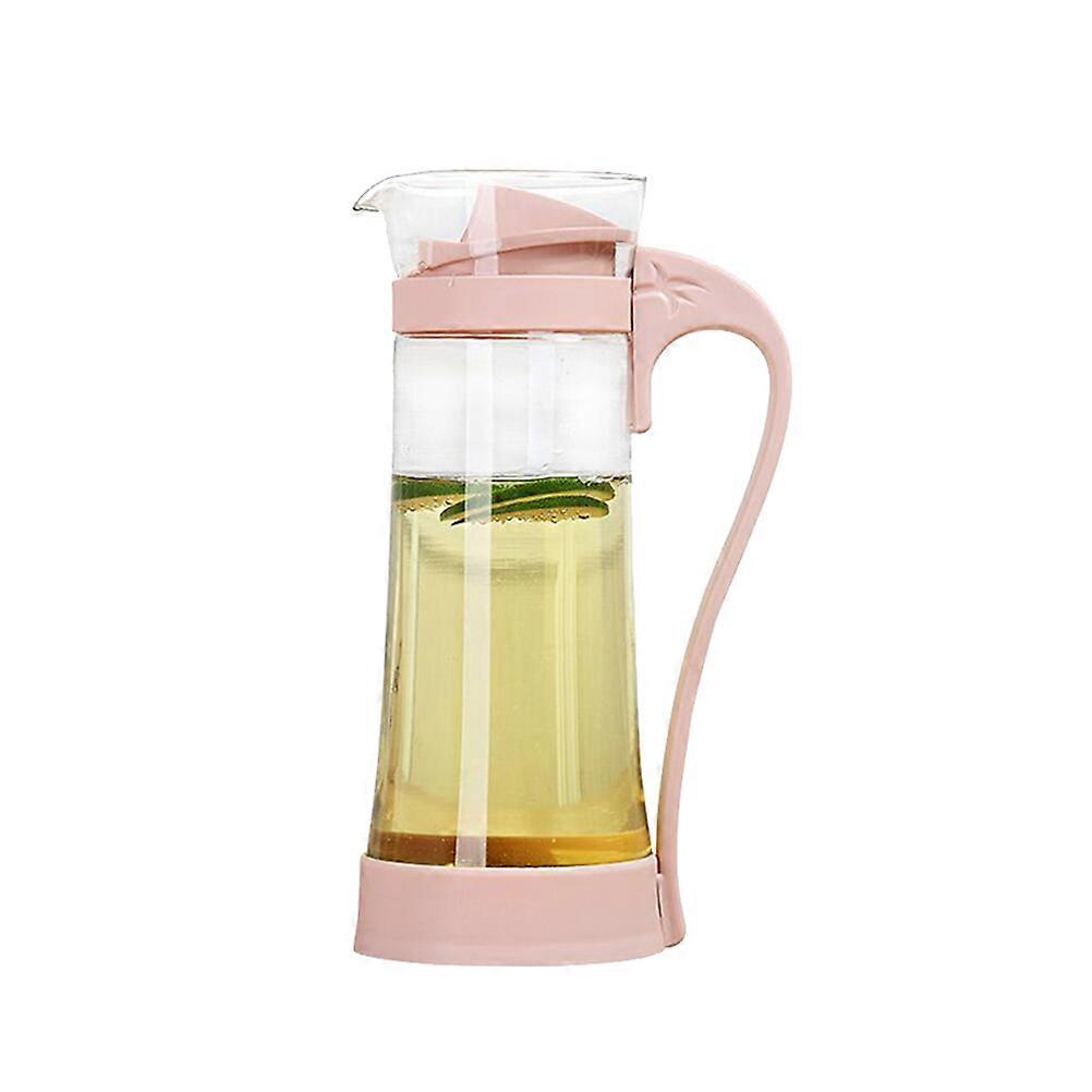 Tea Kettle Cold Water Kettle for Drinking Use 2Pcs Pink Glass Water Pitcher
