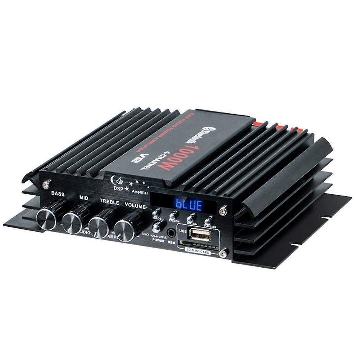 USB Bluetooth 5.0 Amplifier 4 Channel 12V HiFi Stereo Sound Amp for Car Home Computer Lossless Music