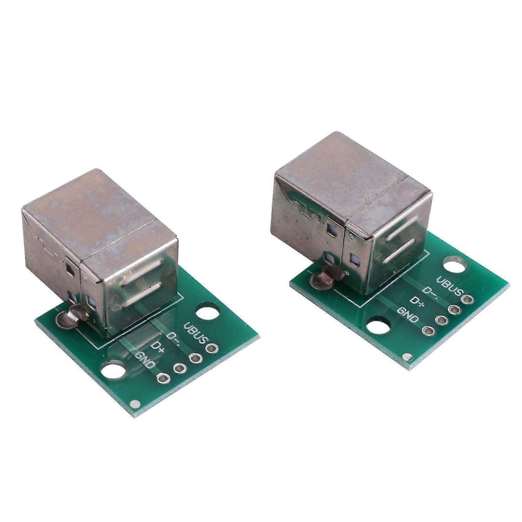 2 X Usb Type B Breakout Board 2.54Mm Pitch Adapter Connector