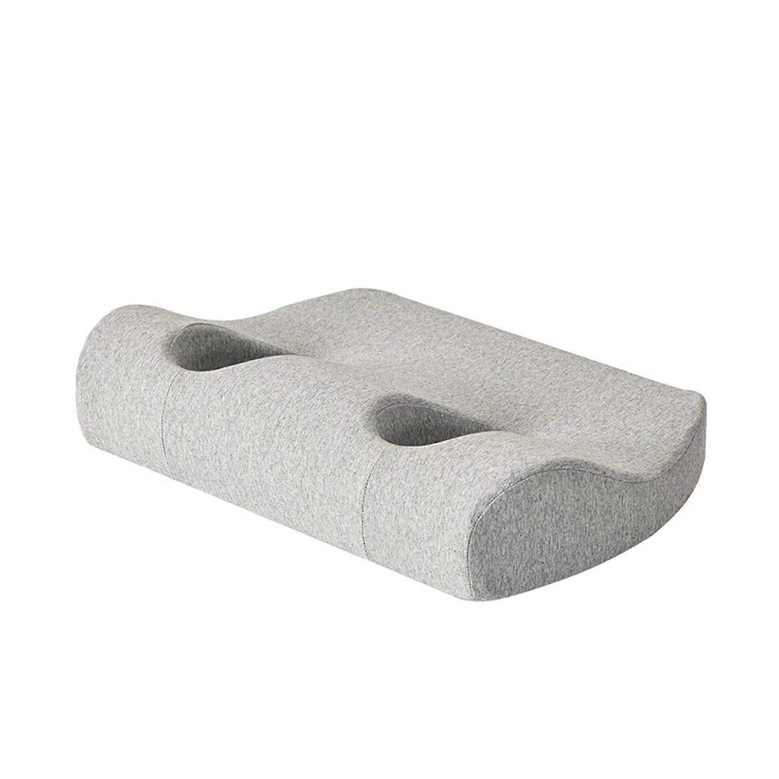 Ear Pillow for Side Sleepers With Invisible Zipper, Donut Pillow for Ear Piercing and Ear Guard, Grey Ear Hole Design