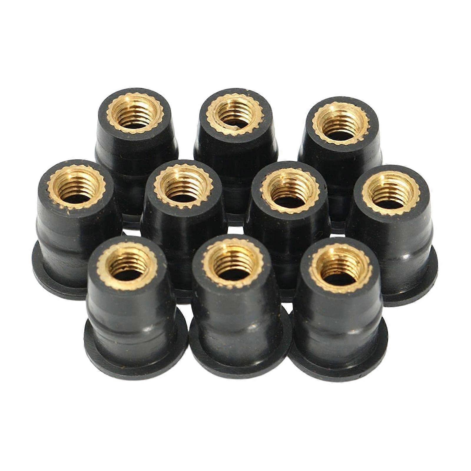 M5 Rubber Nuts Windshield Bolts Hardware Replacement 10Pcs Black For Car M5 Thread Size Rubber Nut Fasteners Windshield Bolt Set
