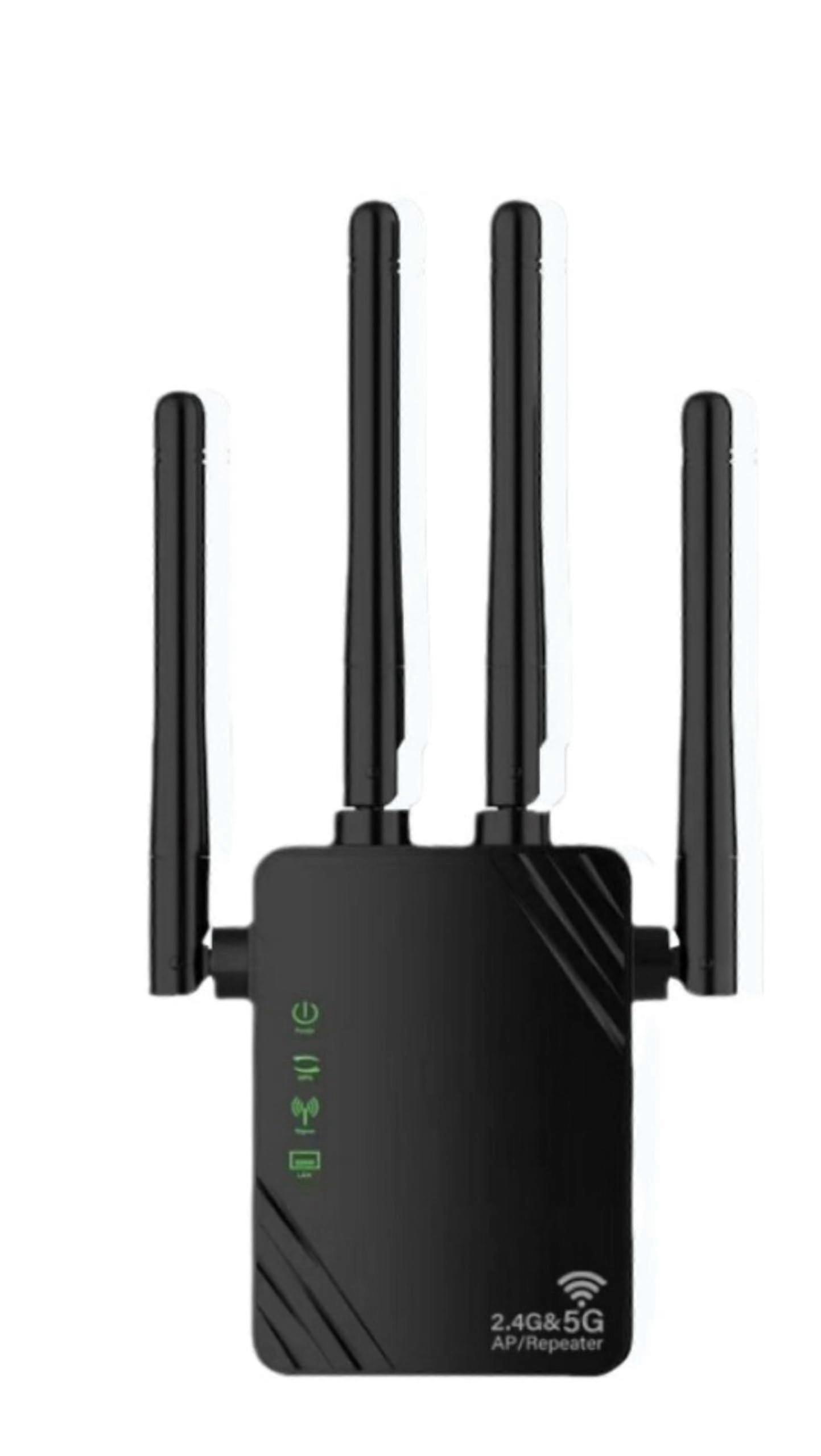 Wireless WiFi Signal Repeater Dual Band Amplifier Router Expander for Home 25-26s