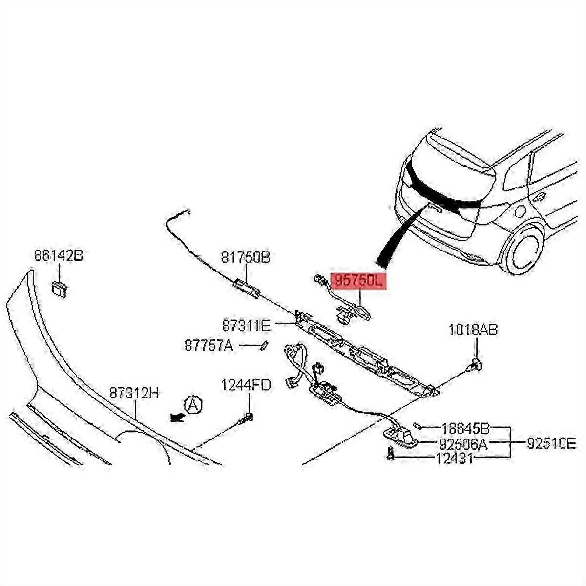 6Pin Rear View Backup Camera with Bracket for Kia Carens 2014-2017
