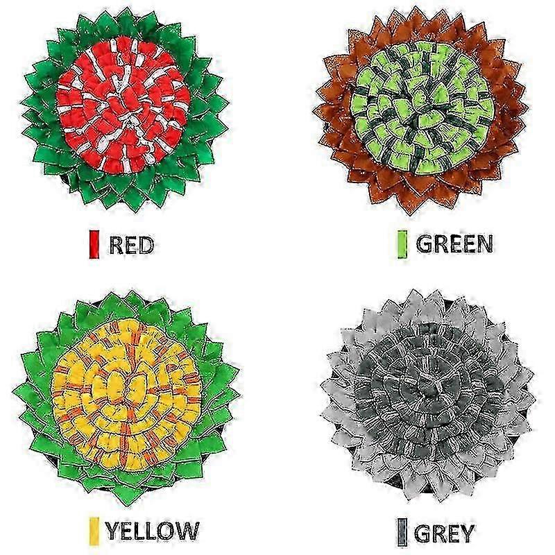 Pet Dog Snuffle Mat Puzzle Toy Slow Feeder Bowl Plush Round Pad For Small Medium Dogs Machine Washable Sniffing Training Blanket