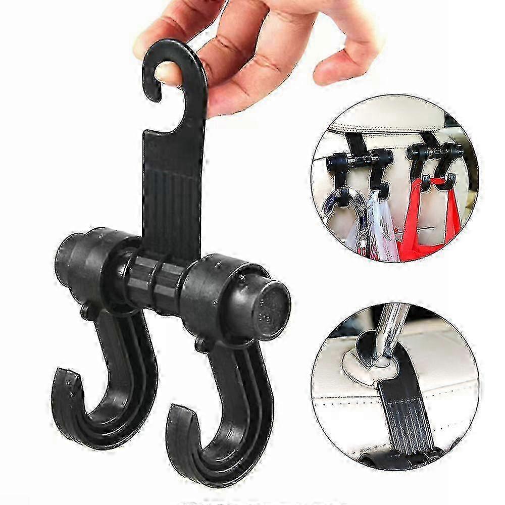 Headrest Multifunctional Double Hook Car Back Seat Hanger Storage Bag