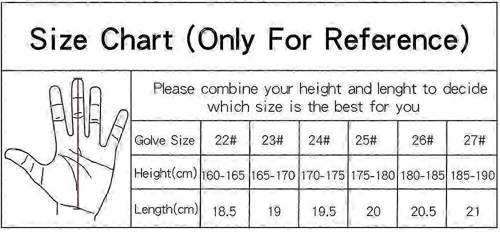 Golfhandskar för män Vänster och höger hand Mjuka andningsbara läder NonSlip Particulate Handskar 26 Vänster hand