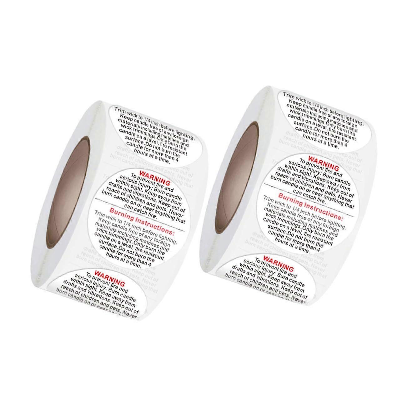 Candle Warning Stickers 2 Rolls For Candle Jars DIY Candle Jar Labels Safety Warning Decals