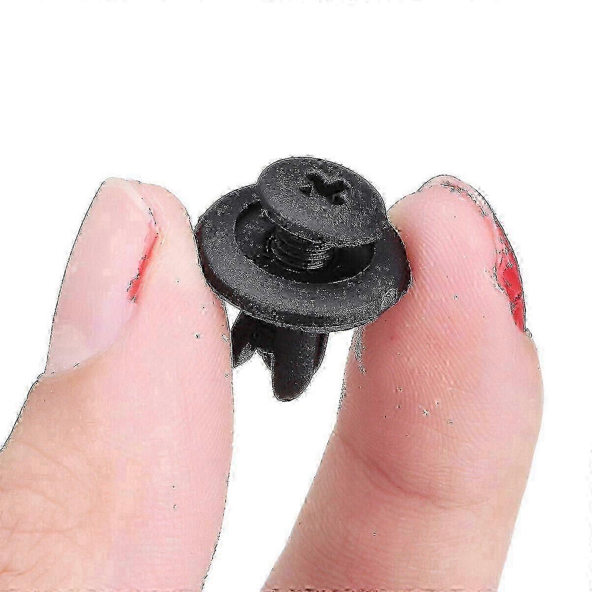 6mm 100Pcs Plastic Rivet Staple Submotor Mudguard Mounting Clip