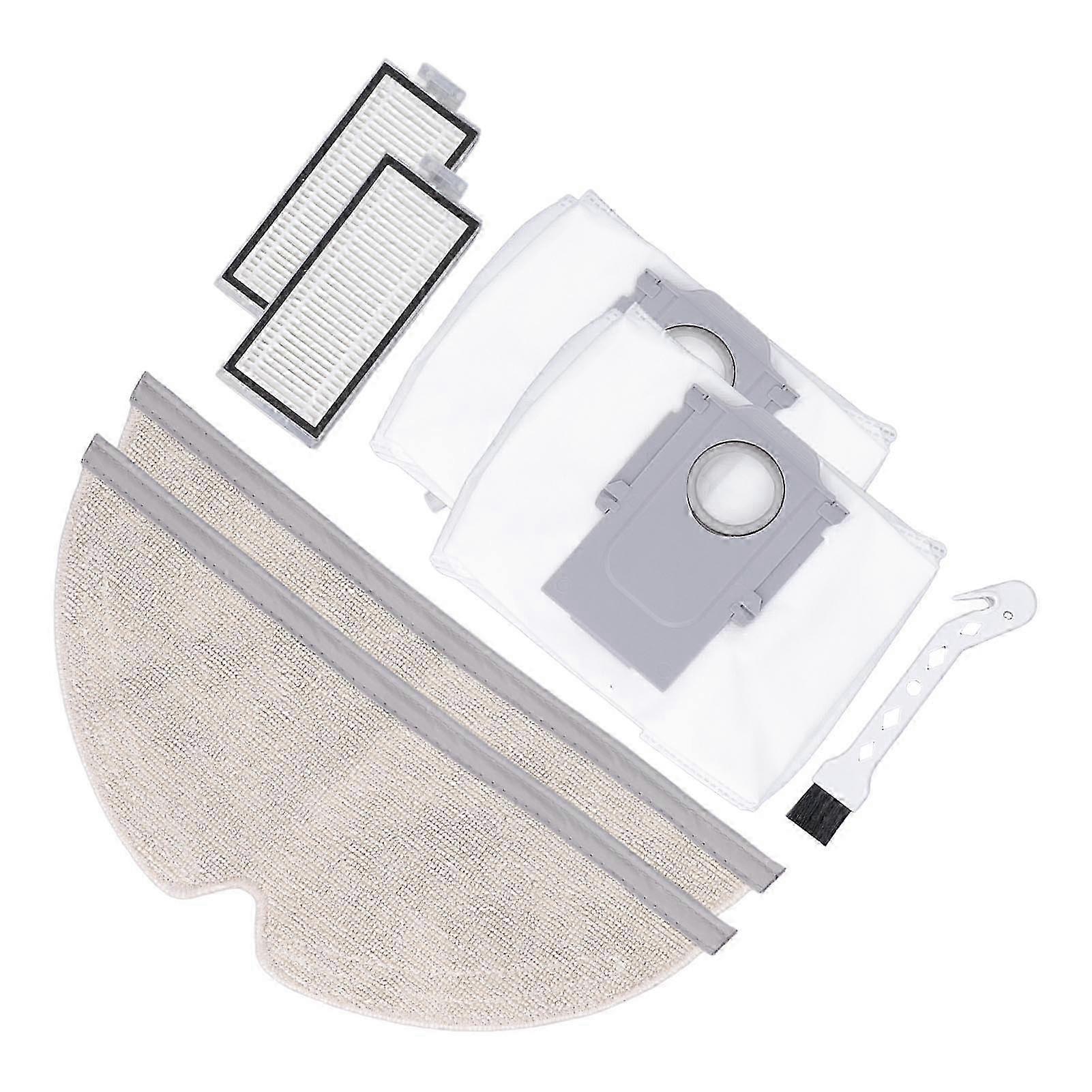 Roborock Q8 Max/Q5 Pro/Vacuum Replacement Parts Kit: 2x Side Brushes, Filter, Mop Pads, Dust Bag