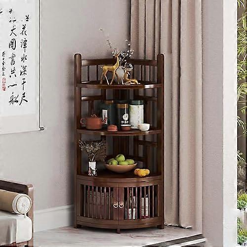 Corner Storage Organizer, Curved Profile Design, SpaceSaving Cabinet For Antique And Porcelain Storage, 129cm X 100cm