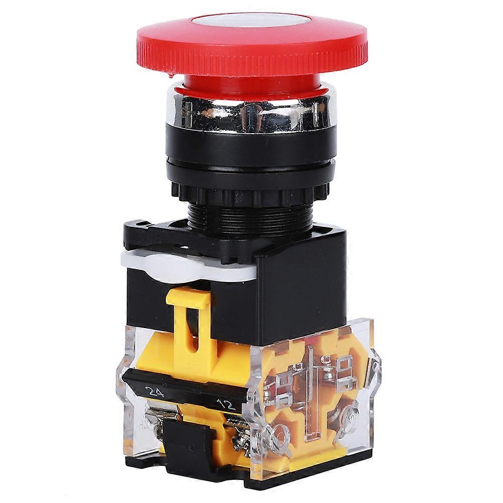 3PCs Emergency Stop Push Button On Off Industrial Accessory Engineering Plastic 440V 10A 22mm