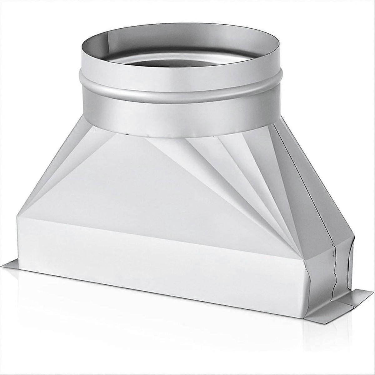 3-1/4 X 10 X 6Inch Galvanized Duct Rectangular to Round Duct Transition Microwave Vent Kit for Conn