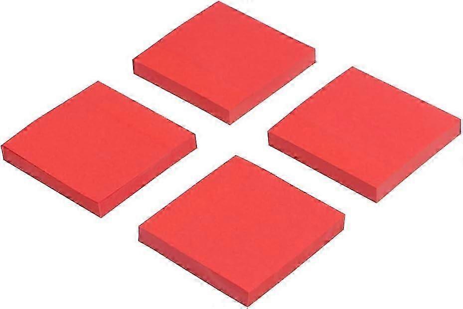 4-Packs of Super Sticky Post-it Notes, 3 x 3 inches, 100-page Office Notes (Red)