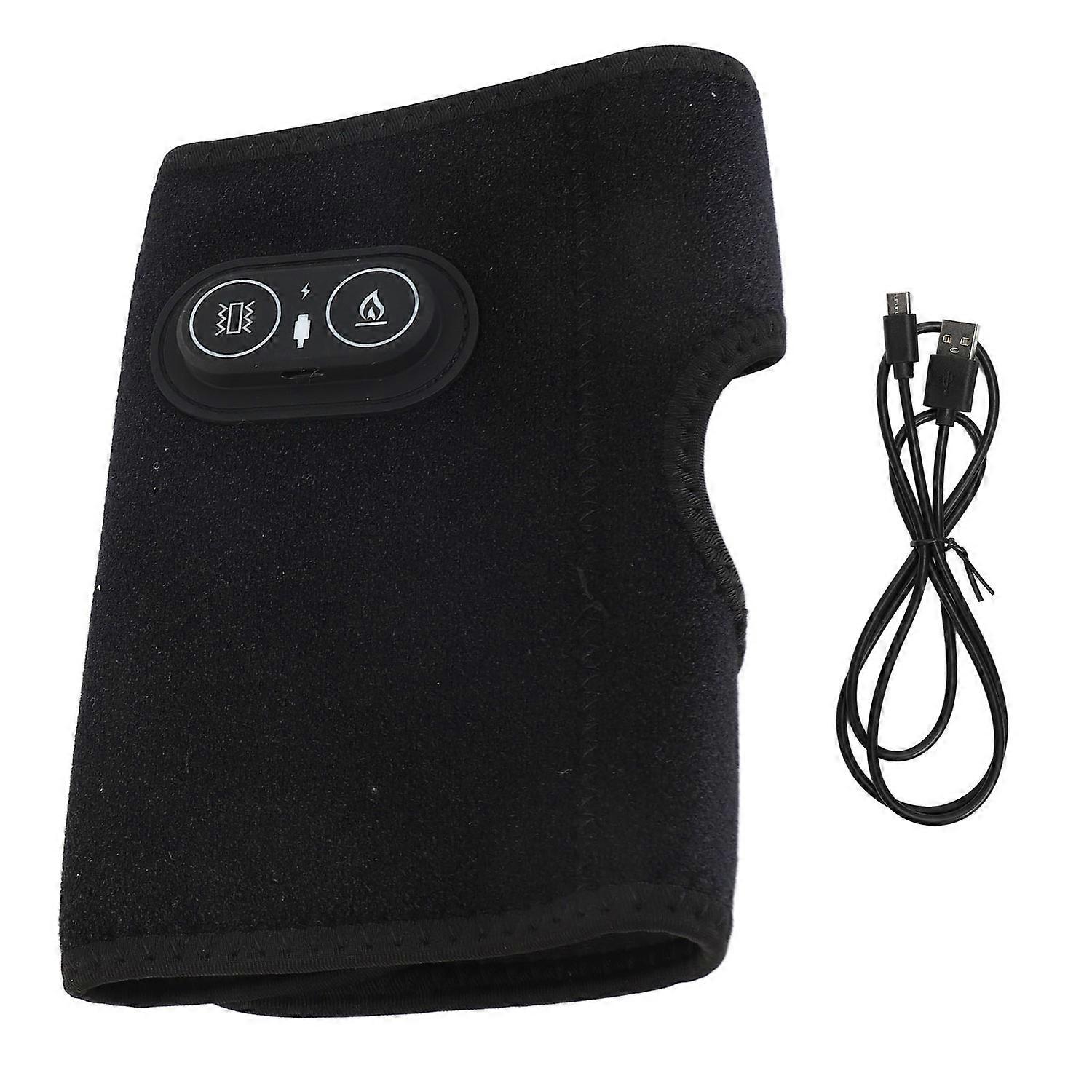 Heated Elbow Brace Adjustable Hot Compress Vibration Elbow Wrap Pad