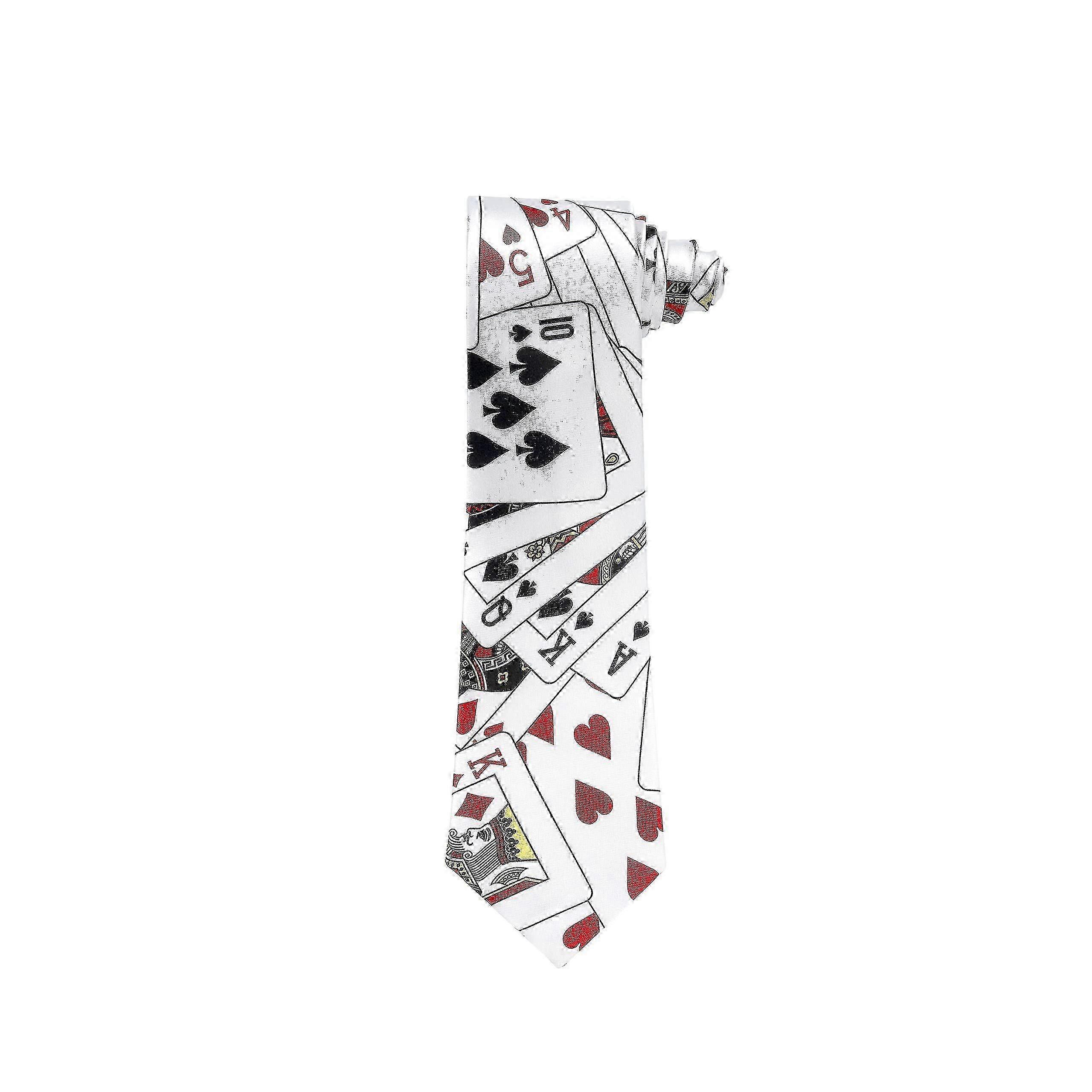 Mens Neck Tie Poker Playing Cards