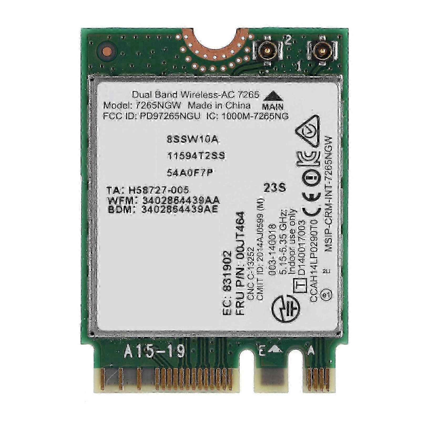 Intel Dual Band Wireless AC 7265 Network Card Bluetooth 4.0, 867M WiFi Adapter for Laptop PC Upgrade, High Speed Stable Connection