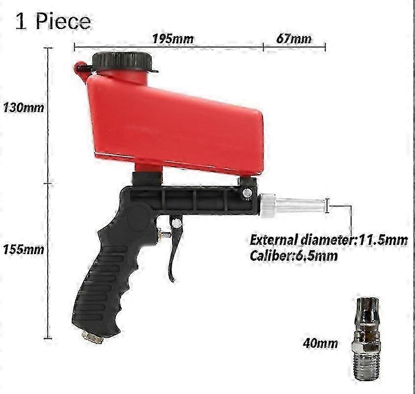 Adjustable Spray Gun Sandblasting Gun Portable Sand Blaster Sand Blasting Machine Gravity Handheld Pneumatic Blasting Gun Set 888