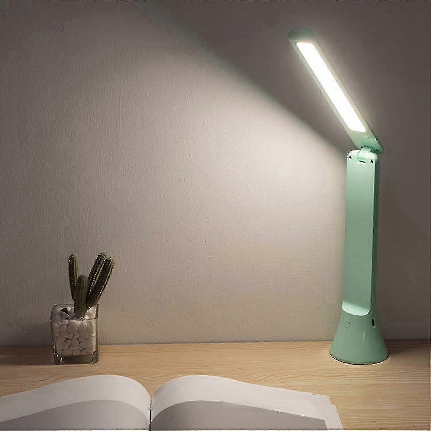 Folding LED Desk Lamp - Portable USB Table Light with Dimmable Brightness