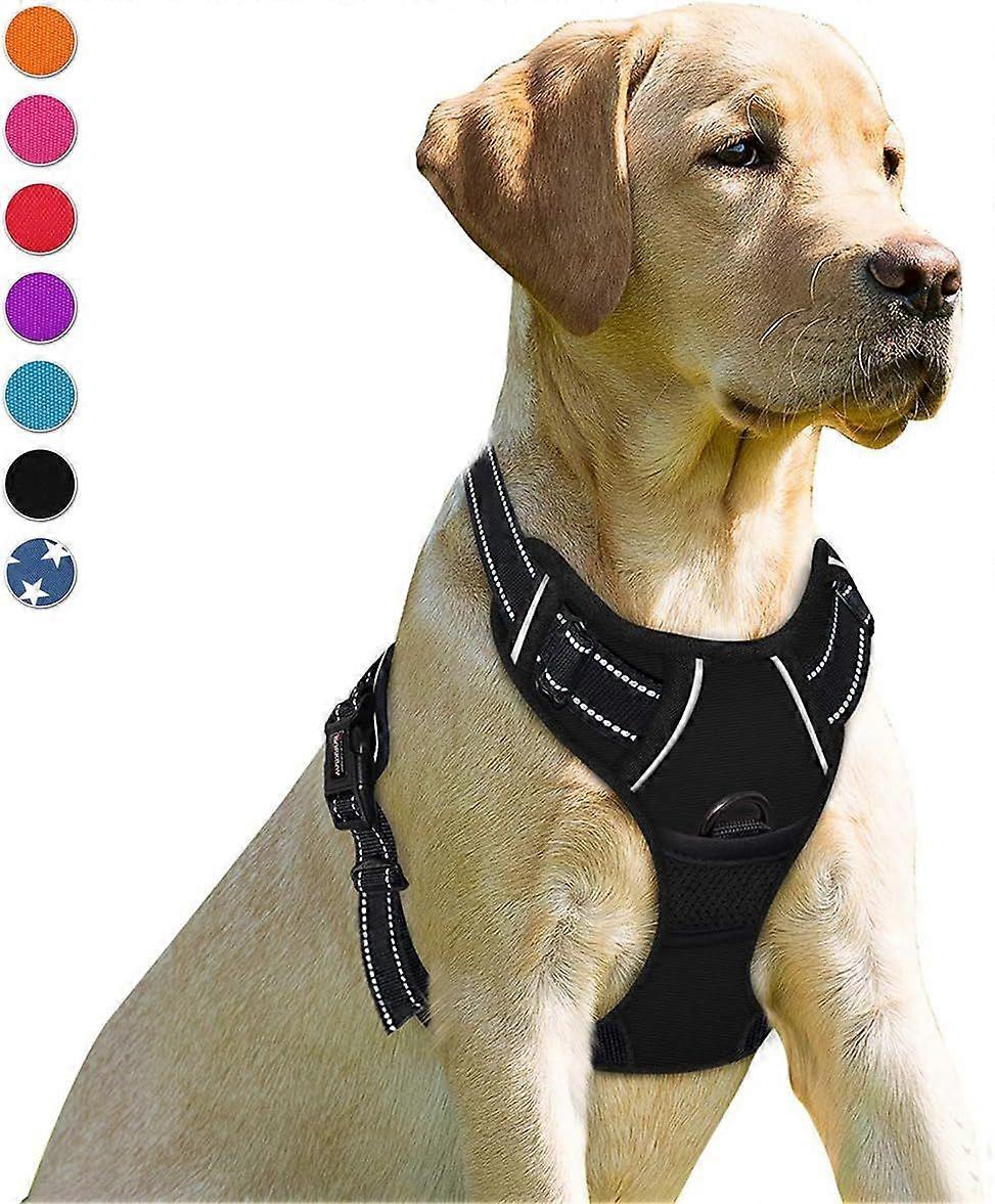 No Pull Dog Harness Front Clip Heavy Duty Reflective Easy Control Handle for
