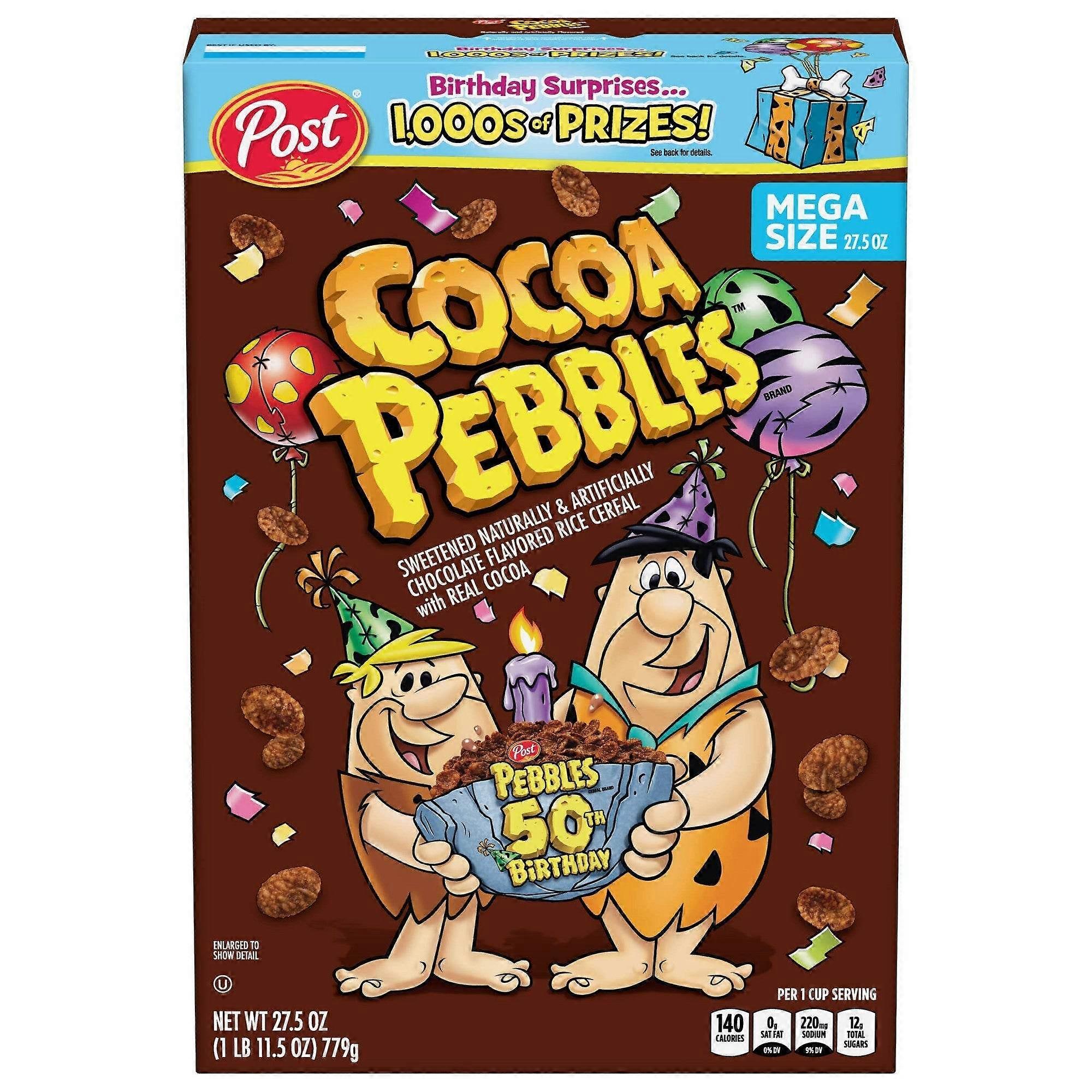 Cocoa Pebbles Mega Size, 27.5 Oz