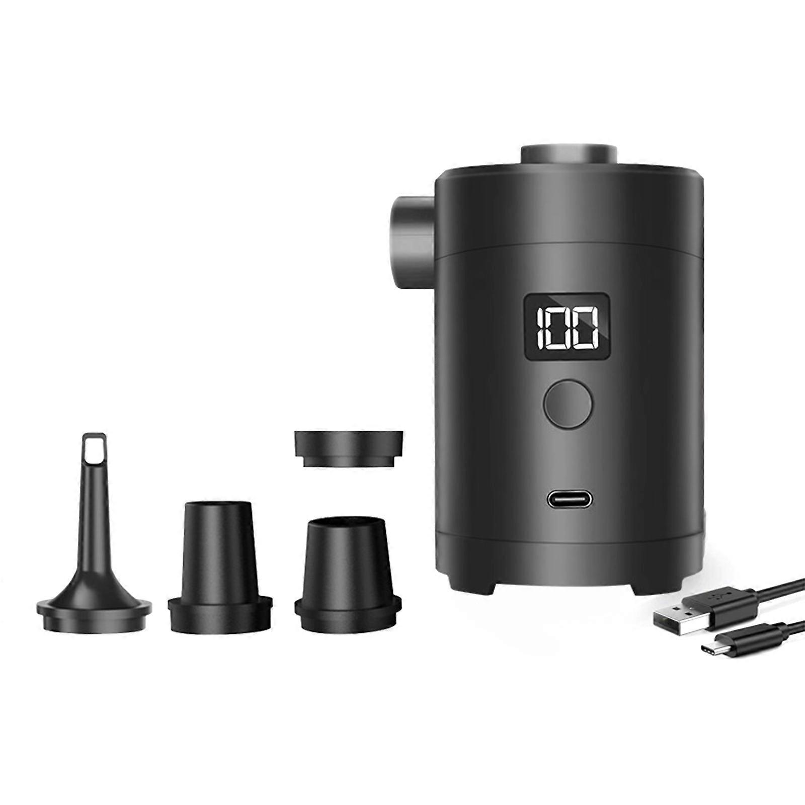 Electric Air Pumps Portable Design Real Time Battery Monitoring High Speed Inflation for Camping Mattresses Inflatables Multicolor