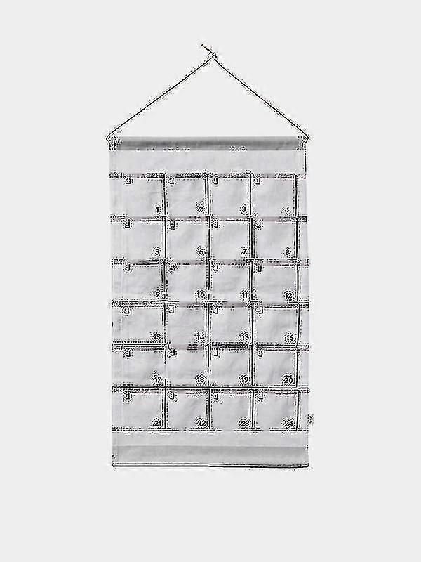 Fillable Advent Calendar, Countdown Calendar with 24 Pockets for Filling Christmas Gift Reusable Han