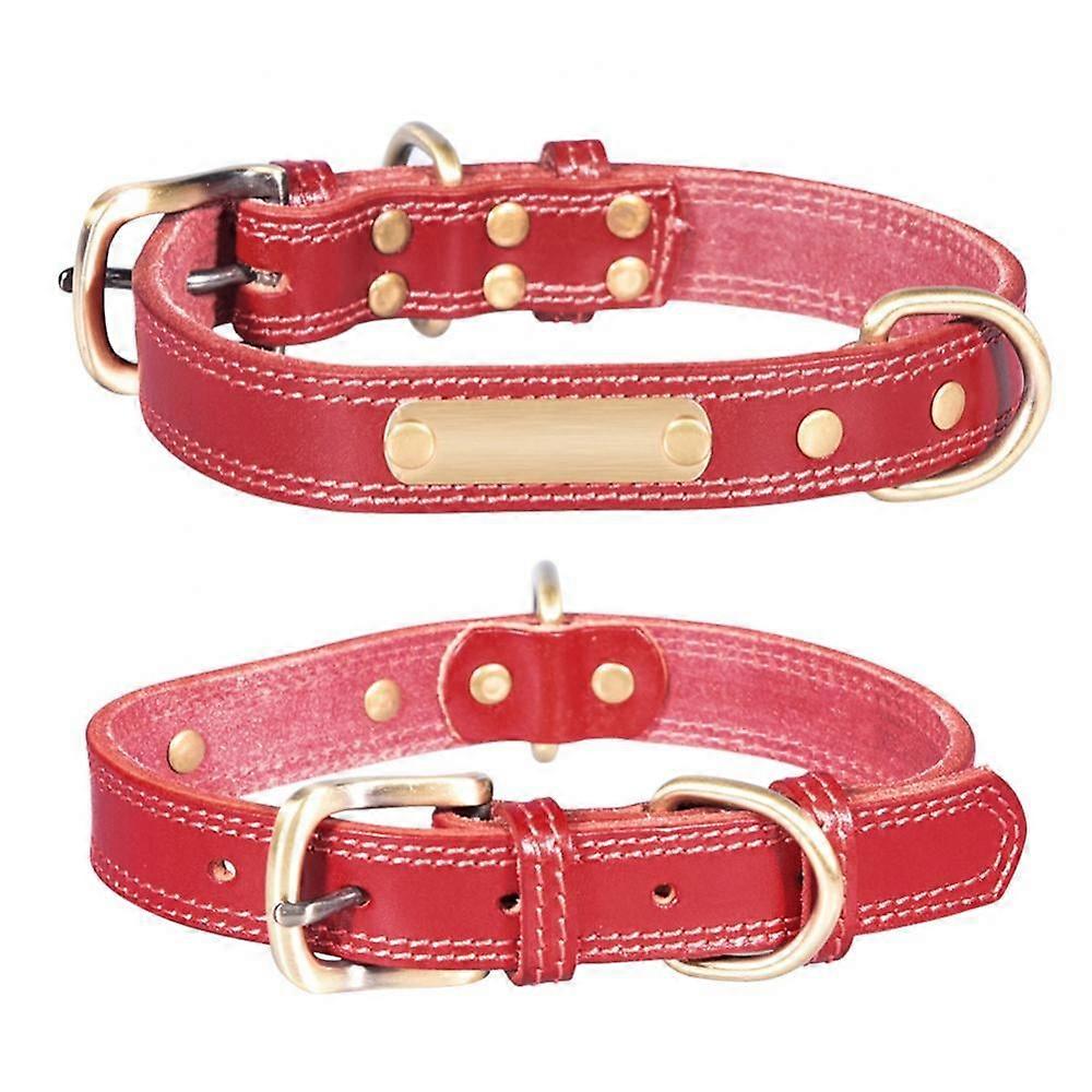 Adjustable Dog DIY Collars Soft Leather Custom Dog Collar