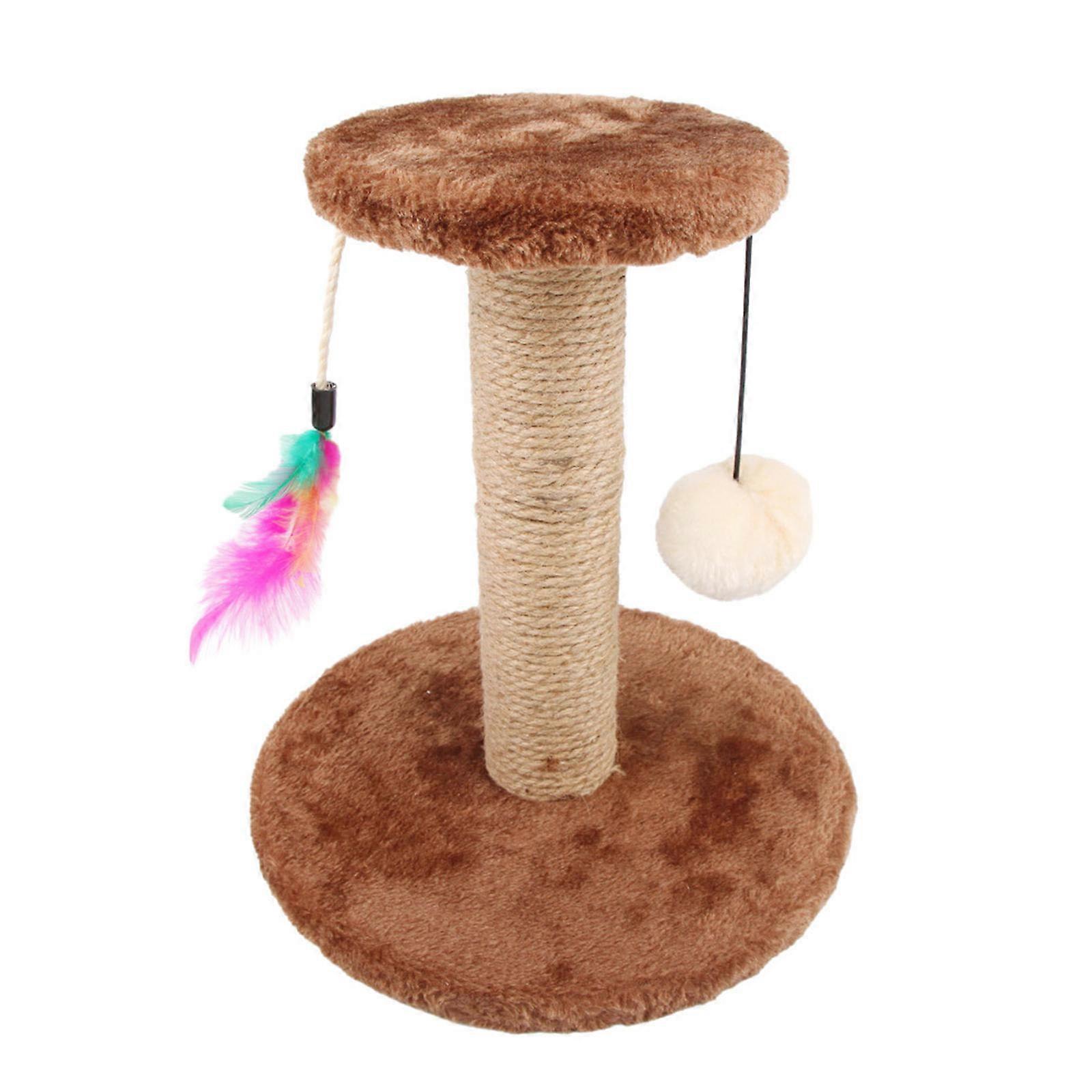 Cats Scratcher Post Toy Pet Sisal Rope Kitten Scratching Post Climbing Tree Scratching Tree Toy Cat Entertainment Toy Multicolor