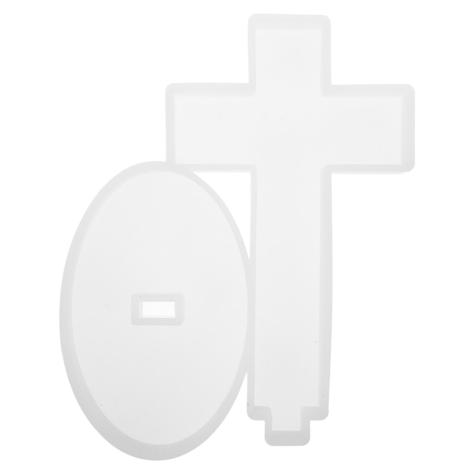 Stone Plaster Mold Cross Silicone Mold for Aromatherapy 1Set