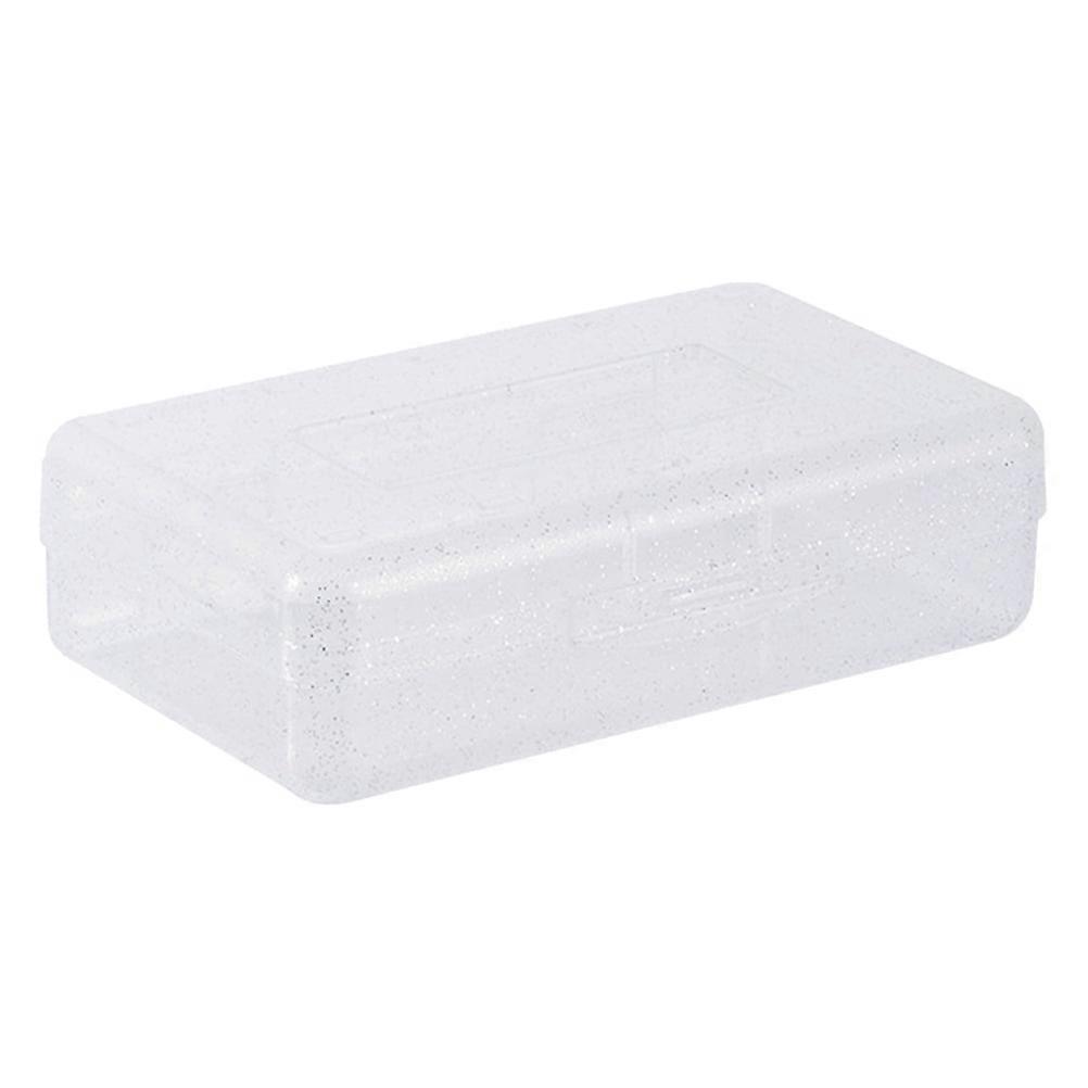 1Pc Transparent Stationery Case Student Multi-functional Plastic Pencil Case